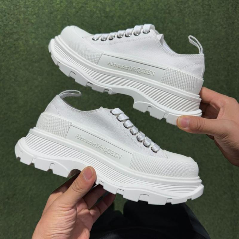 Alexander McQueen Tread Slick Lace-up Sneaker White 611705W4L329000