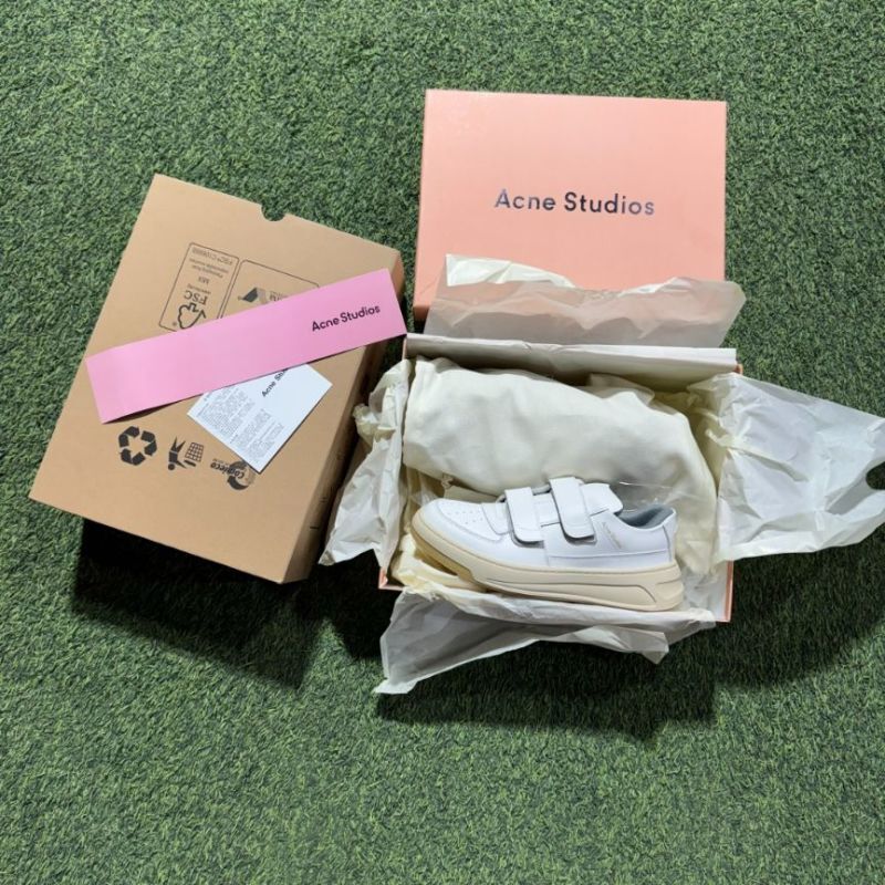Acne Studios Bolzter Strap Sneakers White