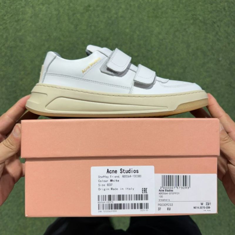 Acne Studios Bolzter Strap Sneakers White
