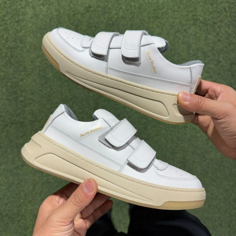 Acne Studios Bolzter Strap Sneakers White