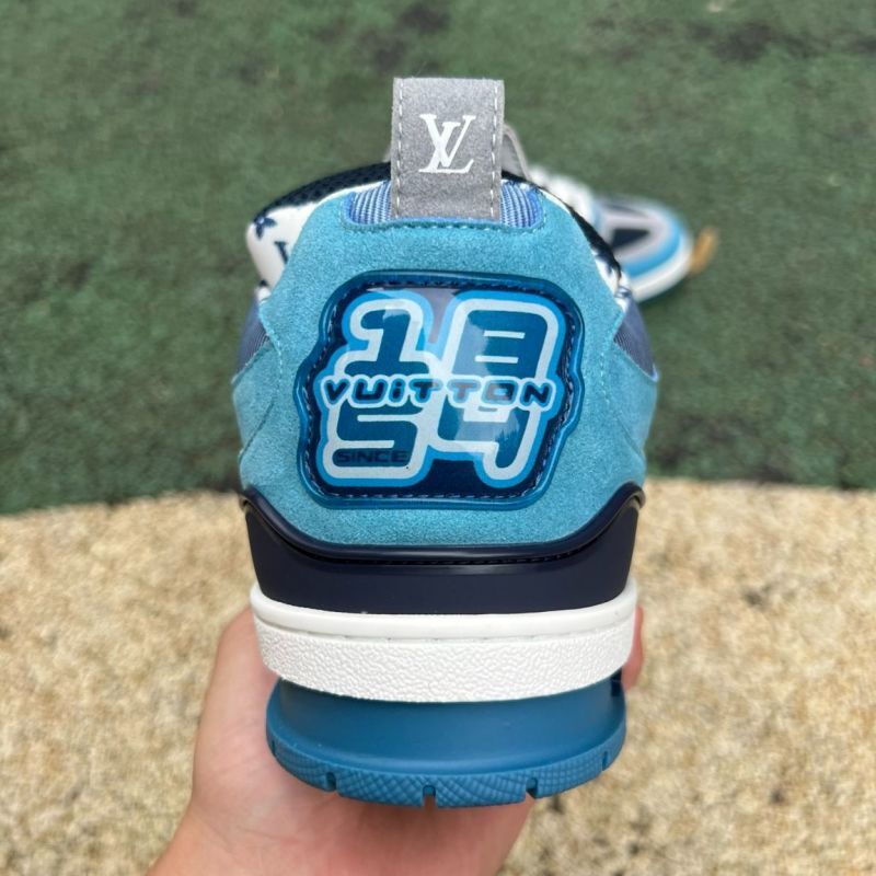 Louis Vuitton LV Trainer Sneaker Blue Grey