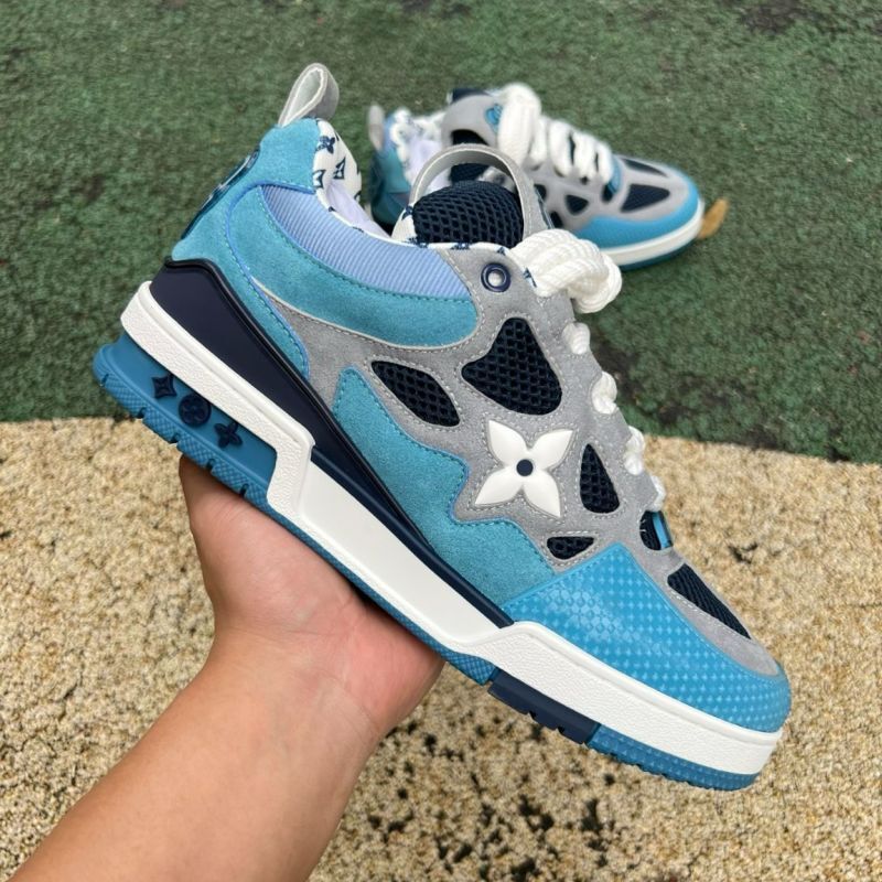 Louis Vuitton LV Trainer Sneaker Blue Grey
