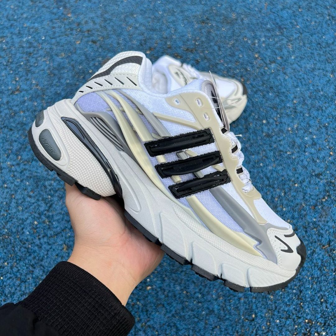 Adidas Response CL GZ1561 Cloud White Core Black Grey Two Men's Retro Running Lifestyle Sneakers Chunky White Black Grey Cream adiPRENE Shoes