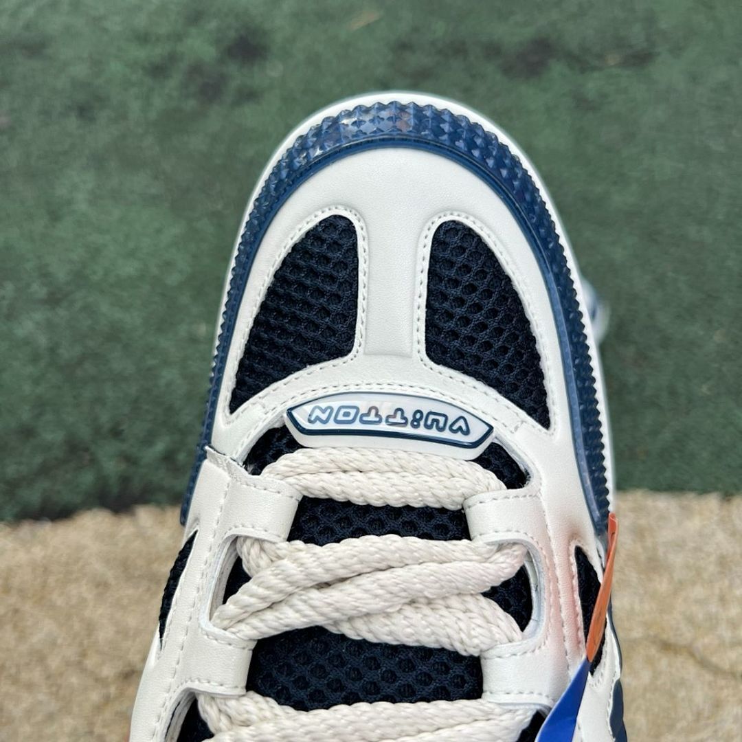 Louis Vuitton Moncler Hybrid Low Top Trainer Sneakers Navy Cream