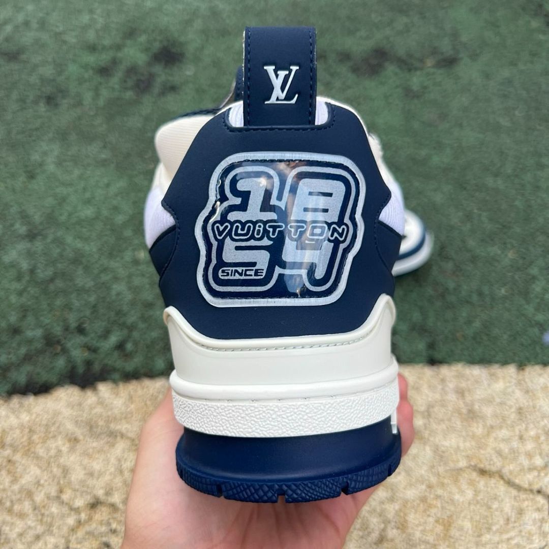 Louis Vuitton Moncler Hybrid Low Top Trainer Sneakers Navy Cream