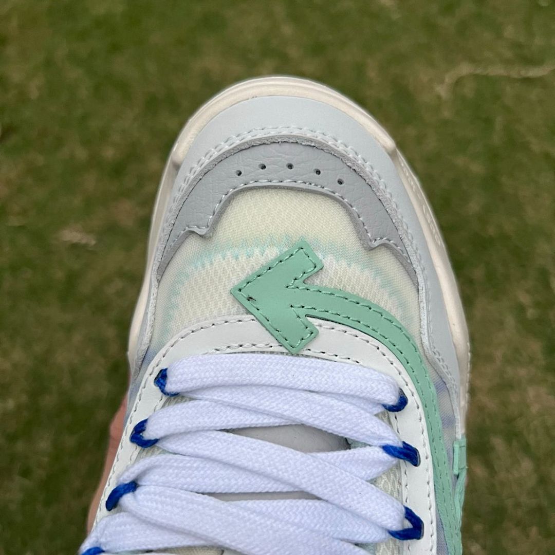 Off-White ODSY-1000 Multi-Color Grey Mint Green Blue Pink Spiked Sole Sneakers