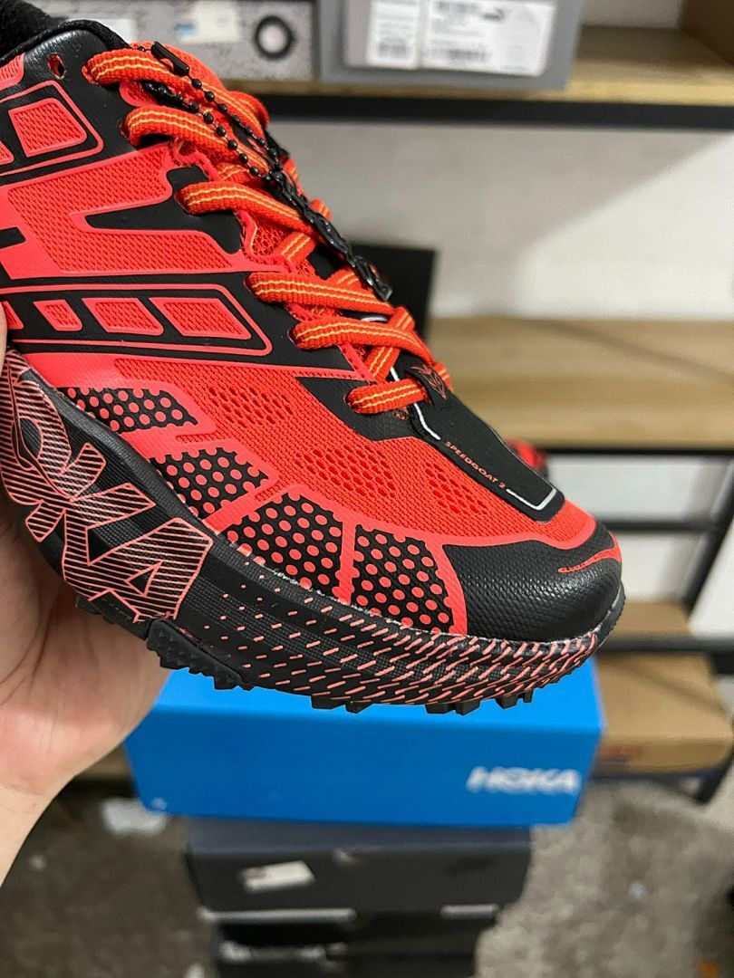 Hoka Speedgoat 5 Men's Trail Running Shoes Fiesta Black 1127929-FBG Vibram Outsole