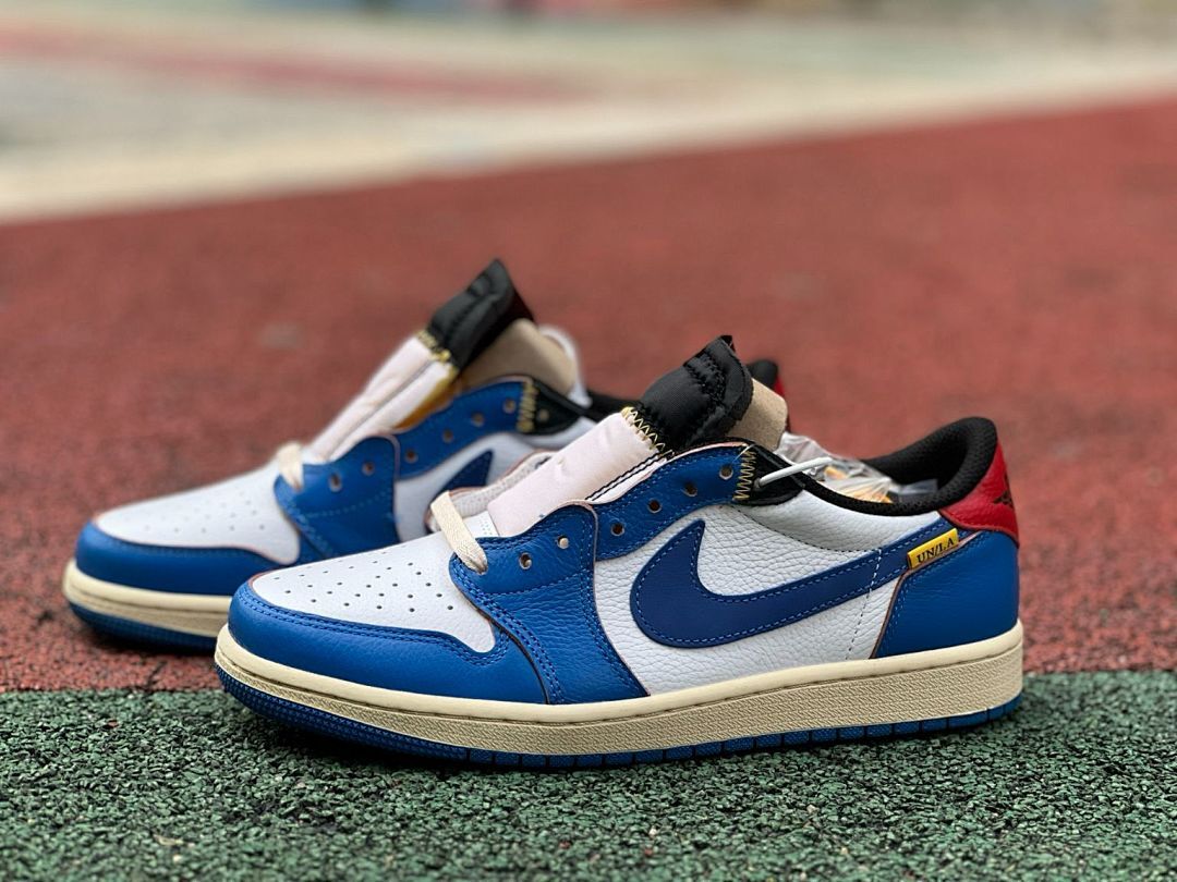 Nike Air Jordan 1 Low x Union LA SP Court Blue White Red Grey Mens Womens Sneakers DR5531-100