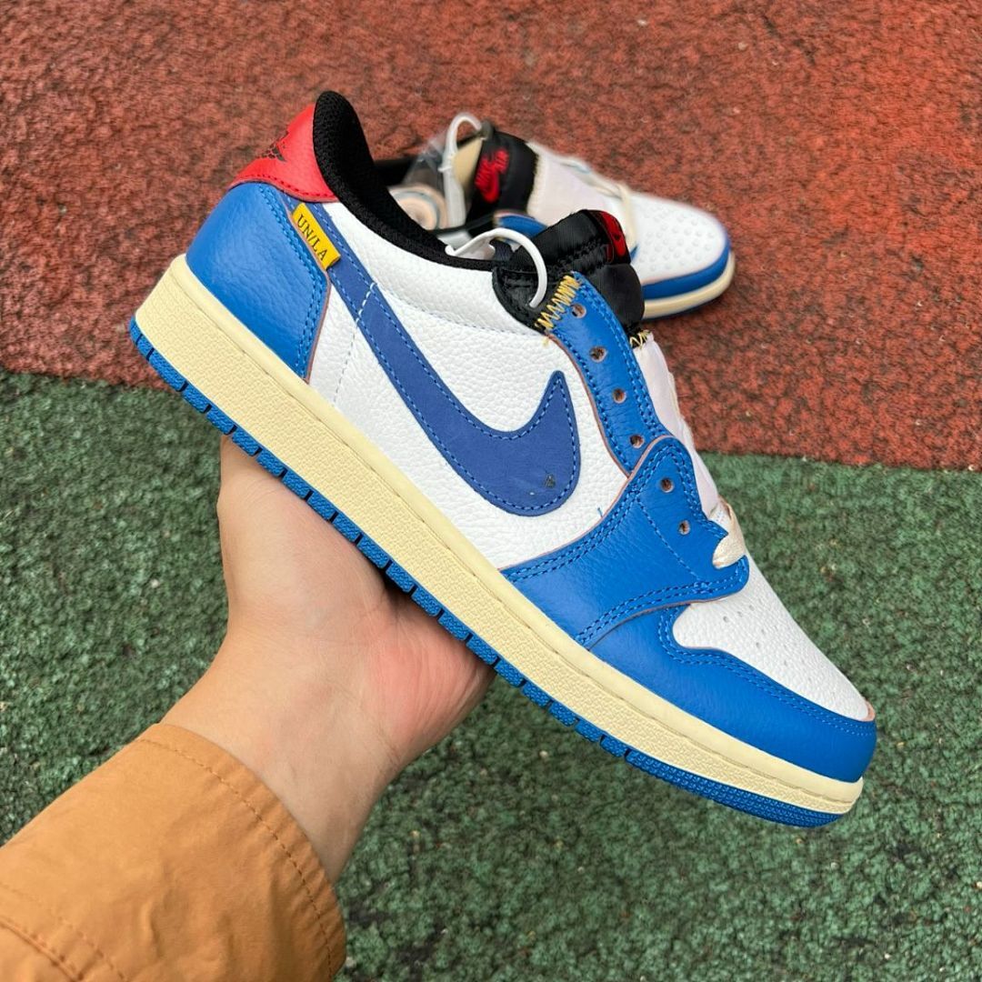 Nike Air Jordan 1 Low x Union LA SP Court Blue White Red Grey Mens Womens Sneakers DR5531-100