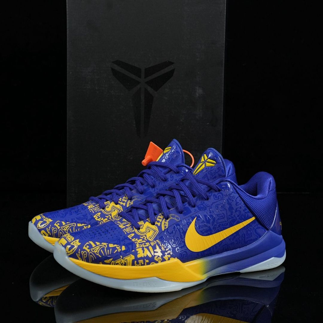 Nike Kobe 5 Protro Five Rings Basketball Shoes Concord Midwest Gold CD4991-400