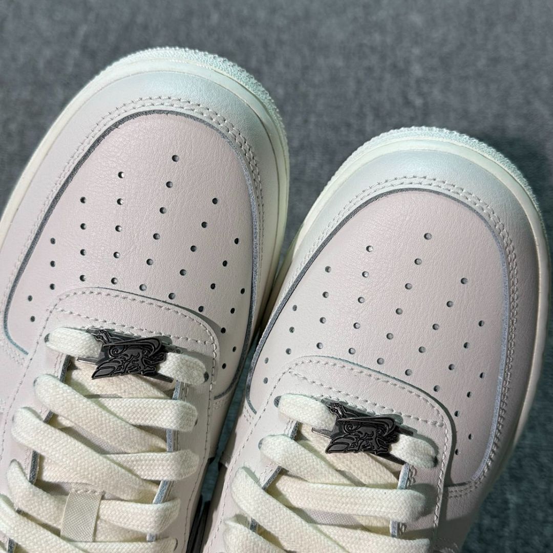 Nike Air Force 1 Low "Year of the Dragon" FQ8657-111 Sail White University Red CNY Embossed Sneakers