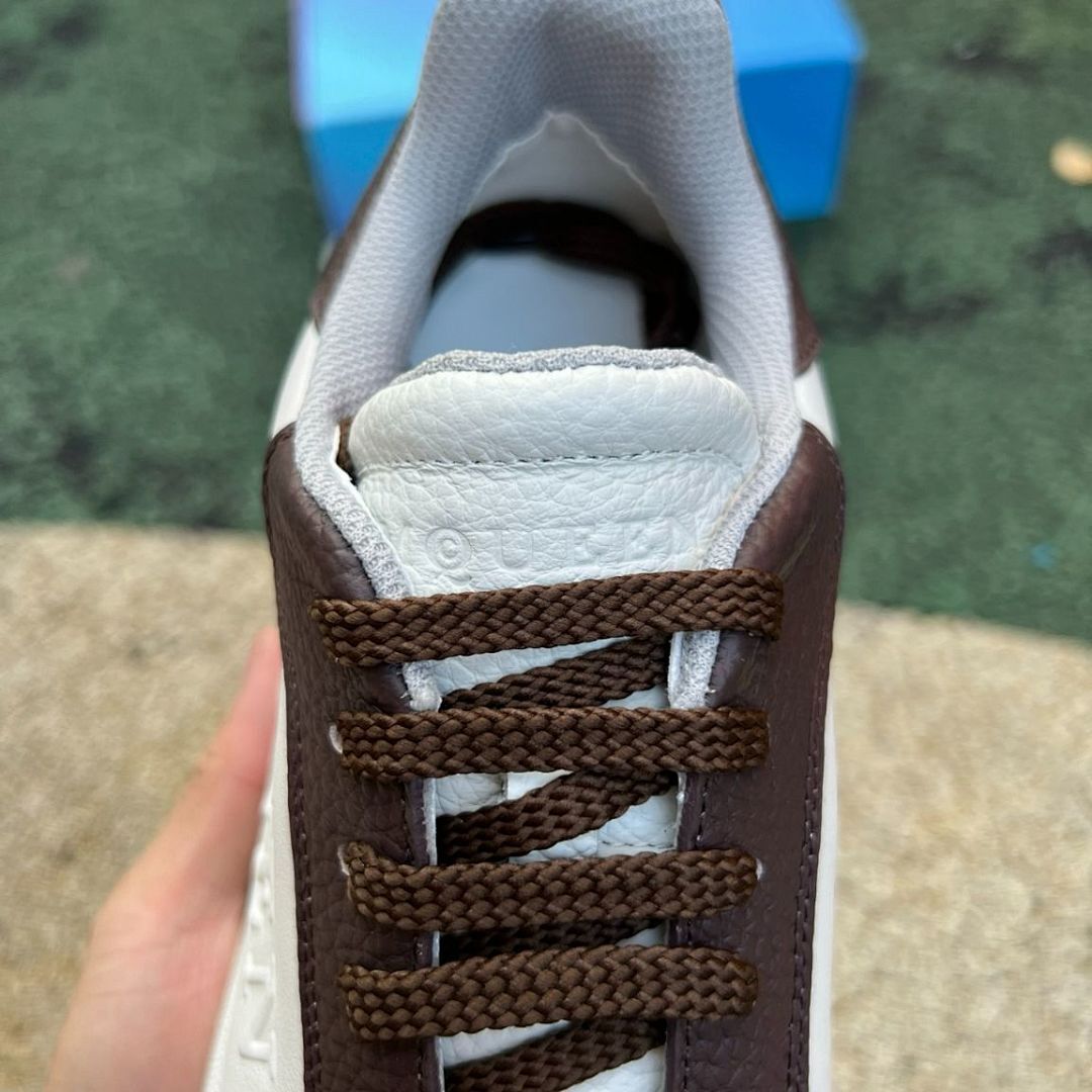 MQUEEN Oversized Platform Sneakers White Brown Leather Chunky Sole Alexander McQueen Style Trainers