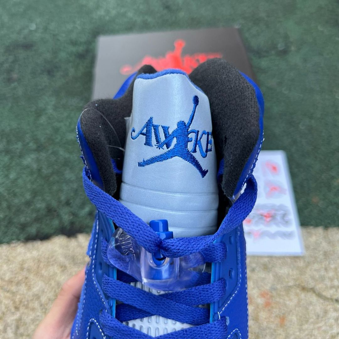 Awake NY x Air Jordan 5 Retro Sport Blue Game Royal Sneakers FJ1621-400