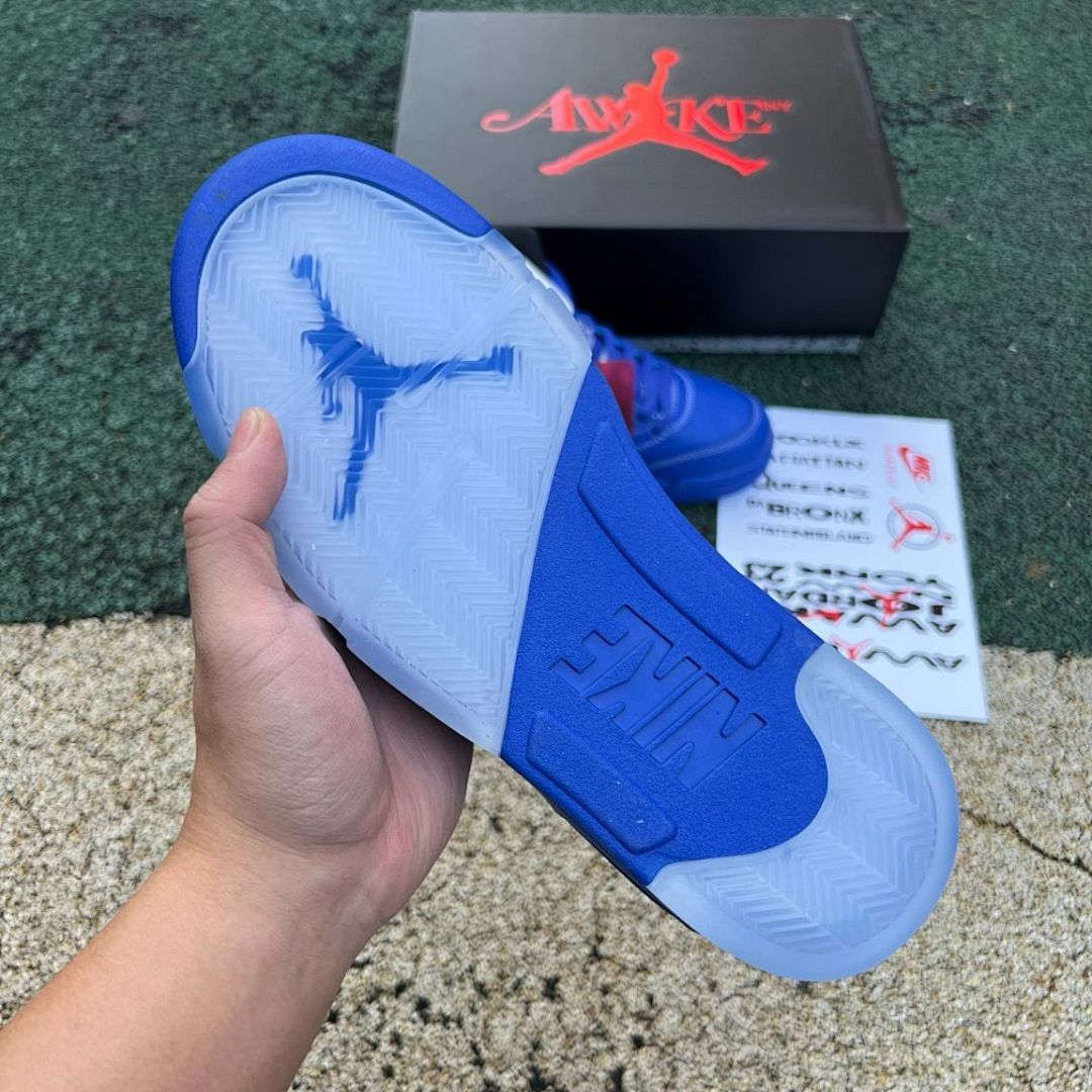 Awake NY x Air Jordan 5 Retro Sport Blue Game Royal Sneakers FJ1621-400