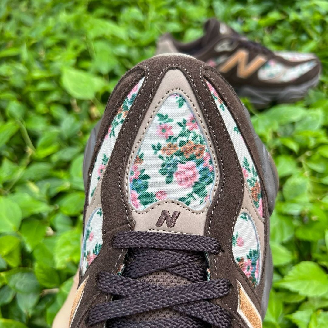 New Balance 9060 Brown Floral Multi-Color Sneakers U9060FWB