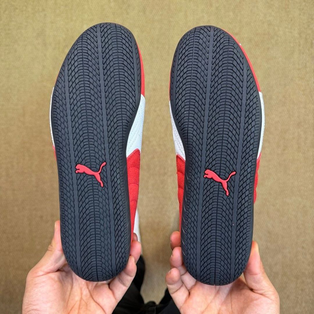 PUMA Speedcat Scuderia Ferrari Motorsport Driving Shoes Red White Suede Men's Sneakers