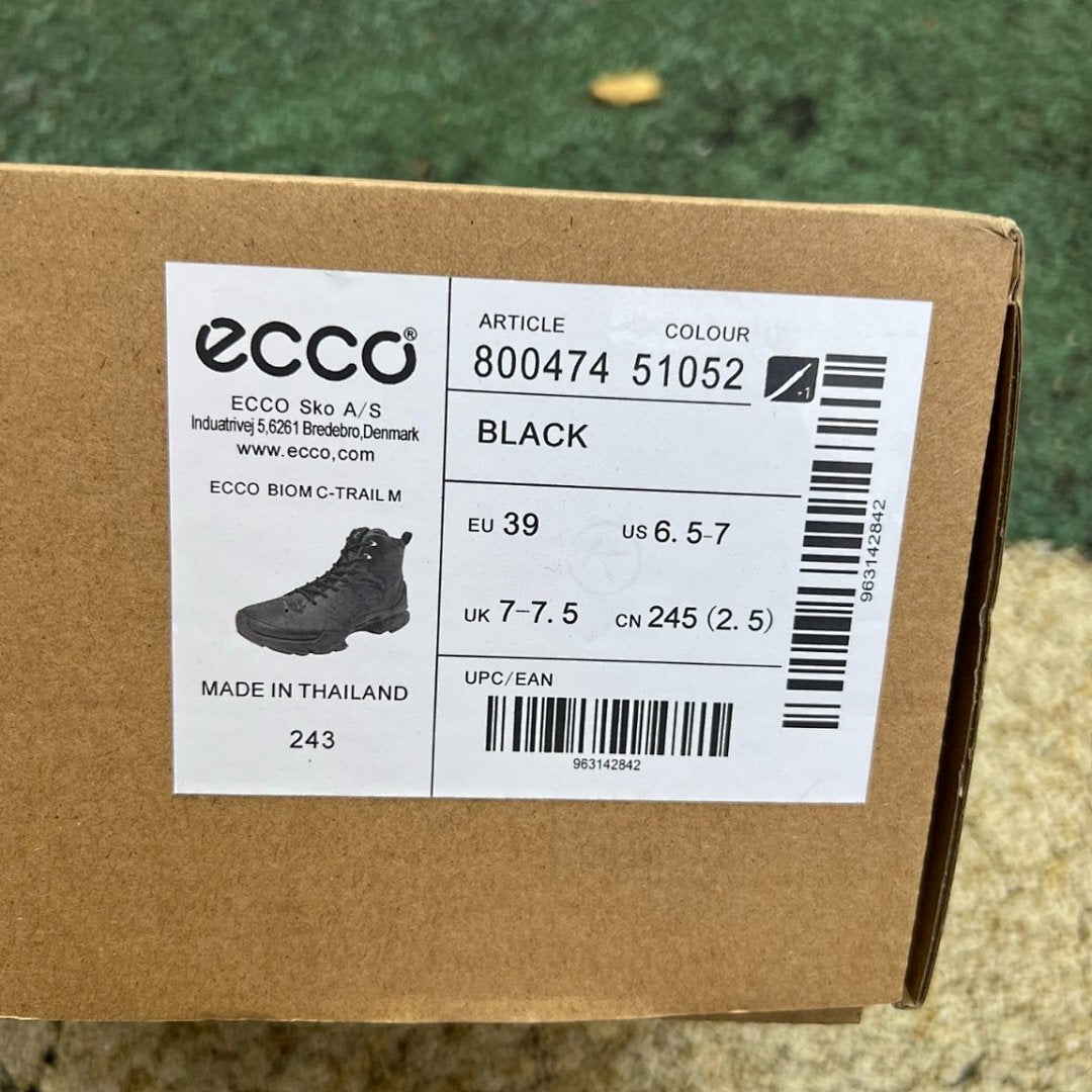 ECCO Men's BIOM AEX Laced Boot GORE-TEX Black 80203401001 - Waterproof Leather High-Top Casual Lifestyle Sneaker Boot