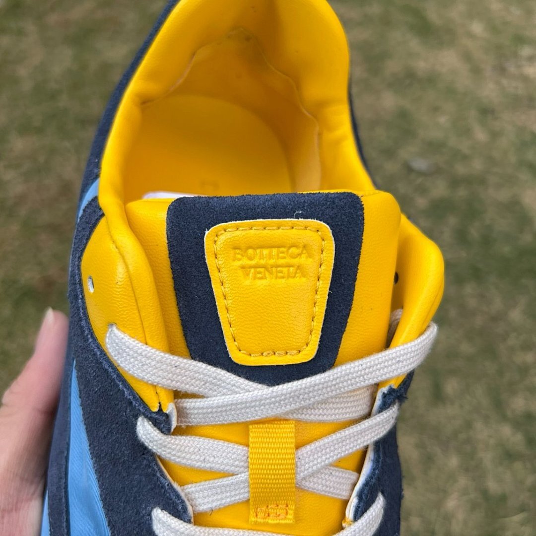 Fila Racer Retro Running Shoes Navy Blue Light Blue Yellow Gum Sole