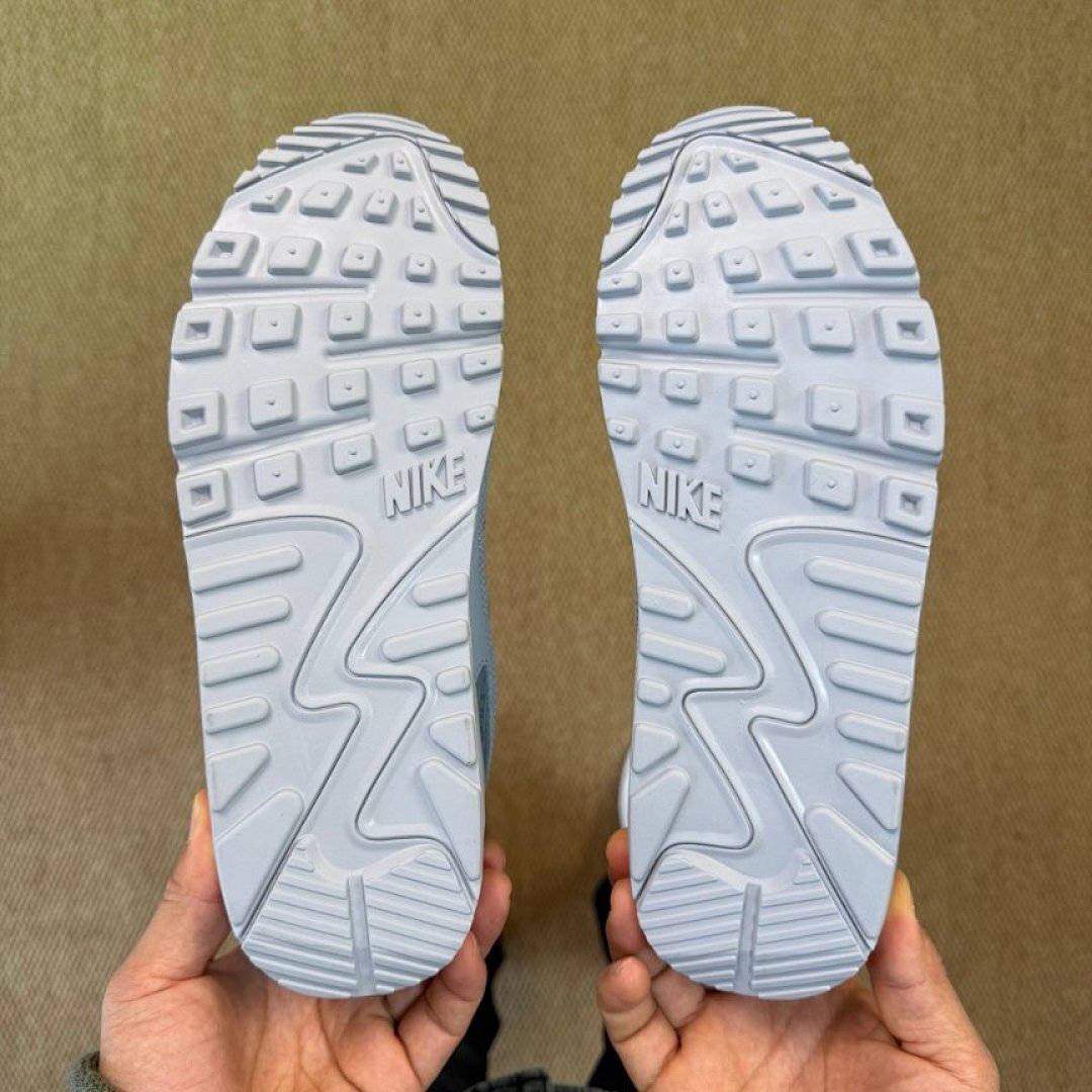 Nike Air Max 90 Pure Platinum Light Grey White Trainers Sneakers - DJ6205-100