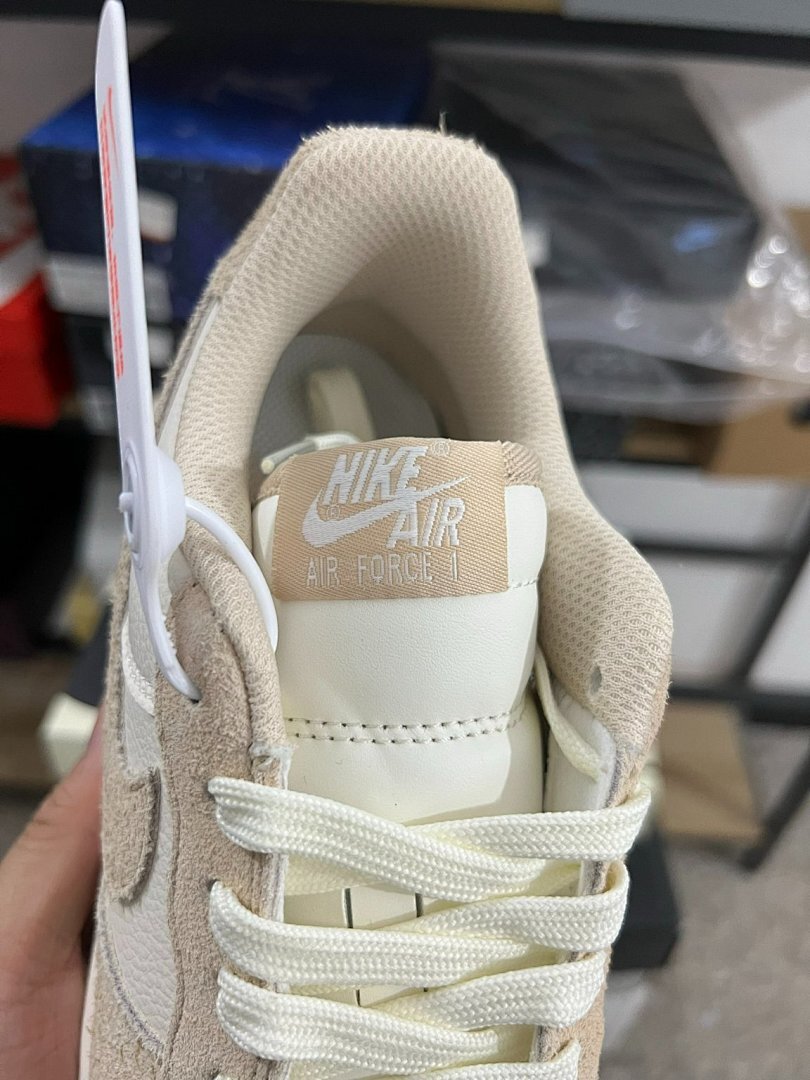 Nike Air Force 1 Low Fauna Brown Sail Light Gum Brown Shaggy Suede Leather Sneakers AF1 DV7584-100