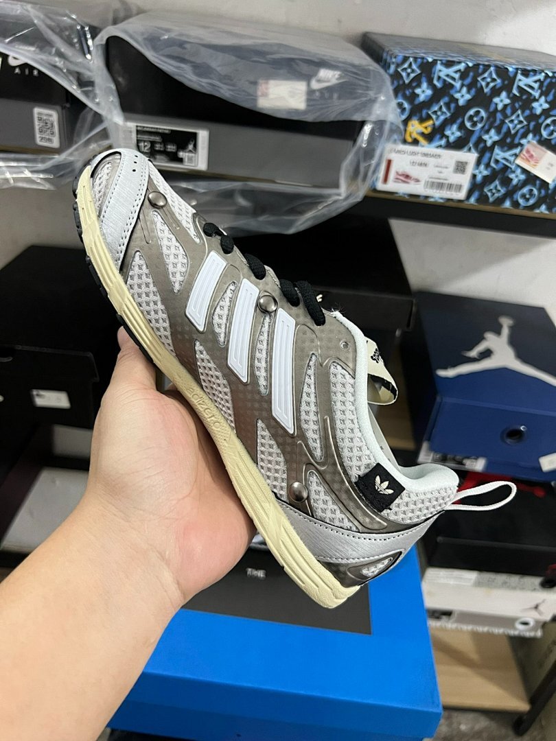 Adidas Adistar Racer SFY SFTM-006 Cloud White Metallic Silver Core Black Running Sneakers