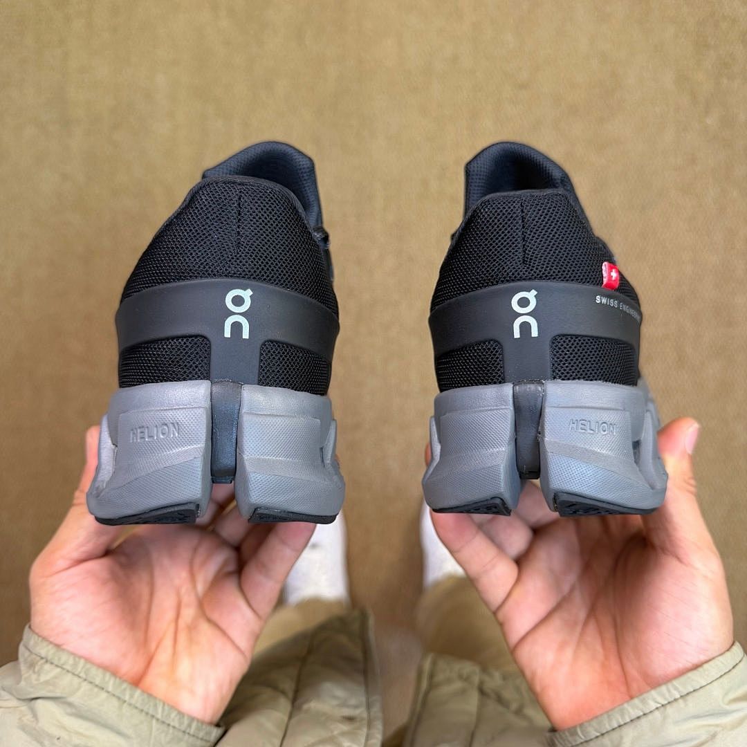 On Running Cloudmonster 2 Performance Cushioned Running Shoes - Black / Magnet