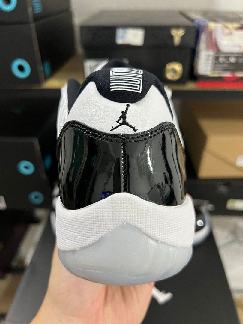 Air Jordan 11 Retro Low "Concord" Black White Men's Lifestyle Basketball Shoes 528895-153