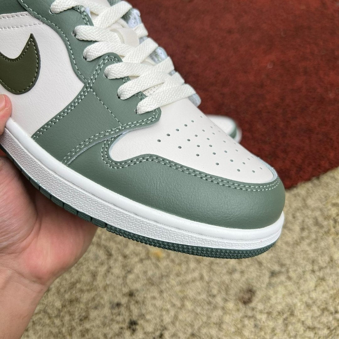 Nike Air Jordan 1 Low Vintage Green Sail Dark Green Olive Sneakers Shoes DJ0341-100