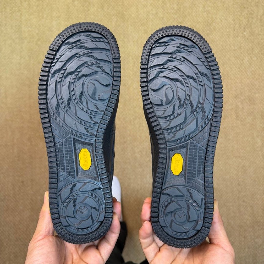 Nike Air Force 1 Low Custom Black Vibram Sole Sneakers AF1