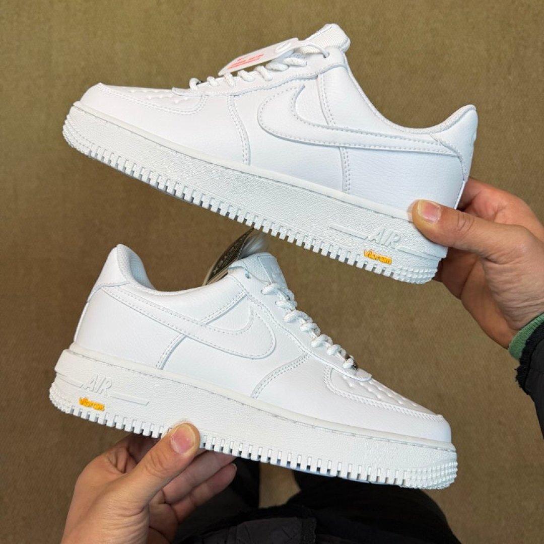 Nike Air Force 1 Low White Vibram Sole Platform Sneakers