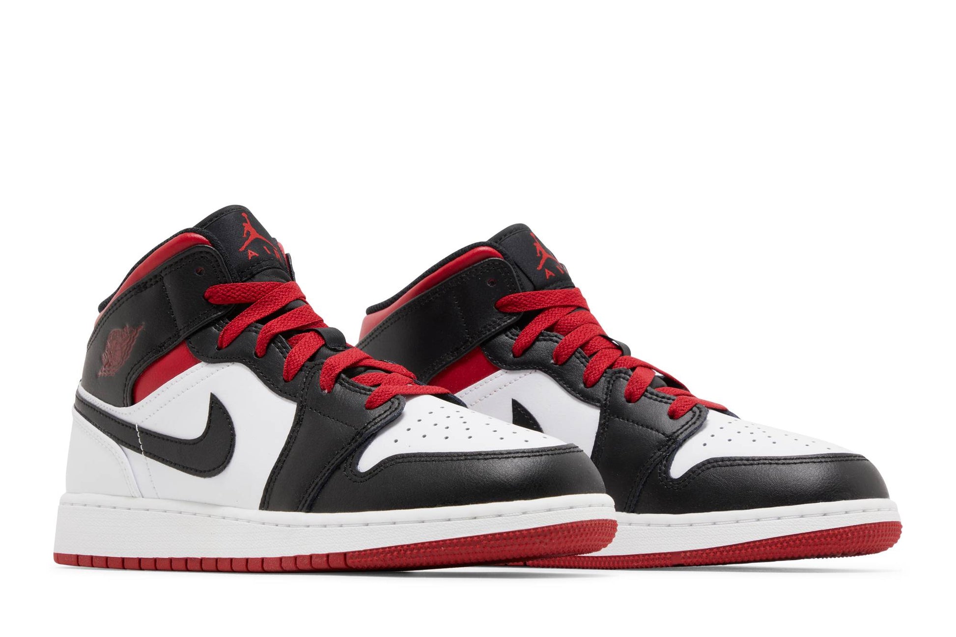 ( Grade School ) Air Jordan 1 Mid Gym Red Black Toe DQ8423-106