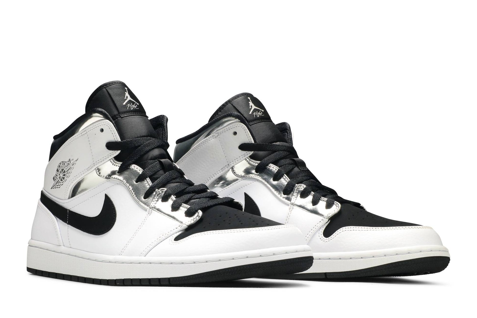 Air Jordan 1 Mid 'White Silver' 554724-121