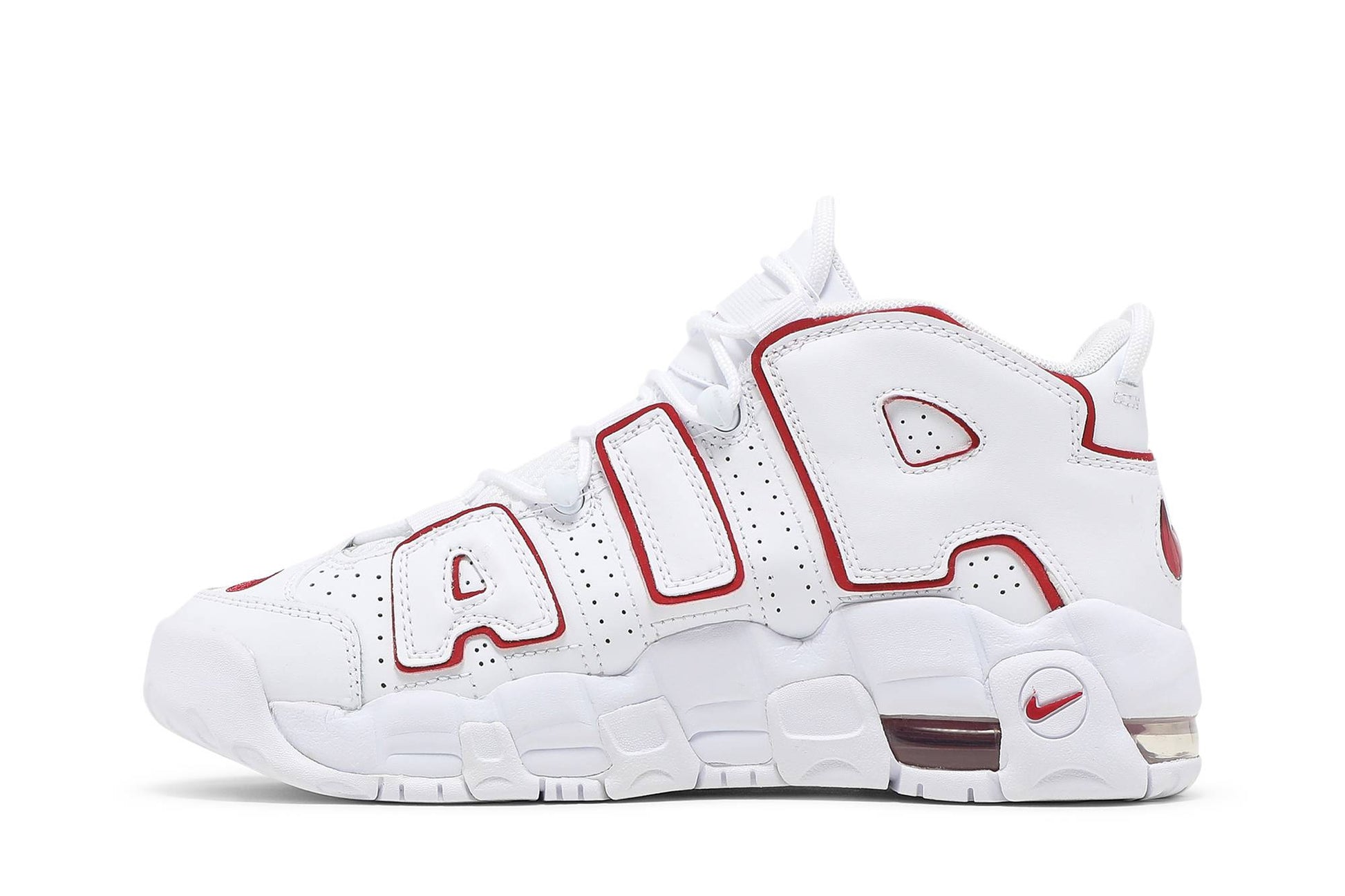 ( Grade School ) Nike Air More Uptempo 2021 White Varsity Red DJ5988-100