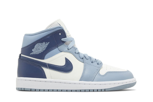 ( Women ) Air Jordan 1 Mid 'Sail Diffused Blue' BQ6472-140
