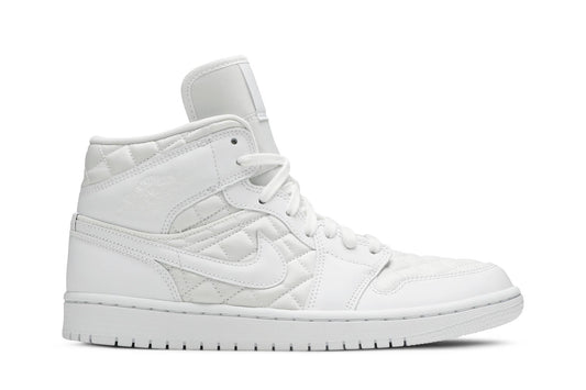 ( Women ) Air Jordan 1 Mid SE White Quilted DB6078-100