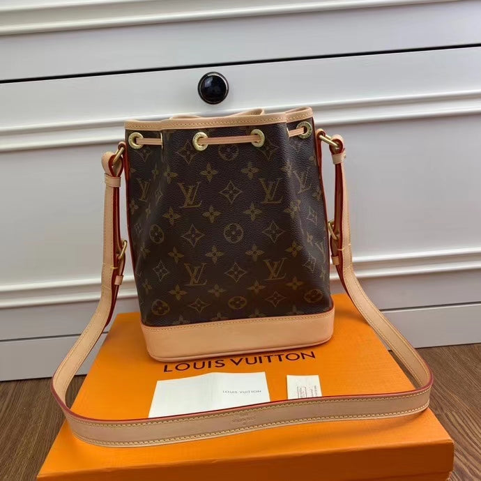 Louis Vuitton Nano Noé Monogram Canvas Crossbody Bucket Bag
