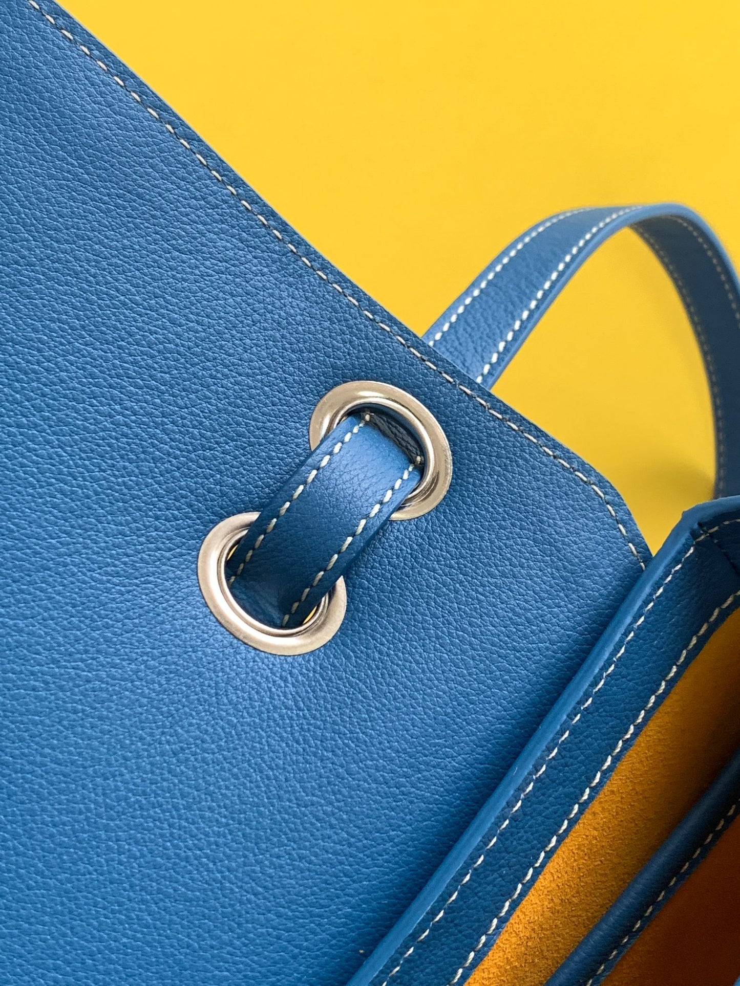 Gogy Elegant Blue Chevron Print Leather Crossbody Shoulder Bag