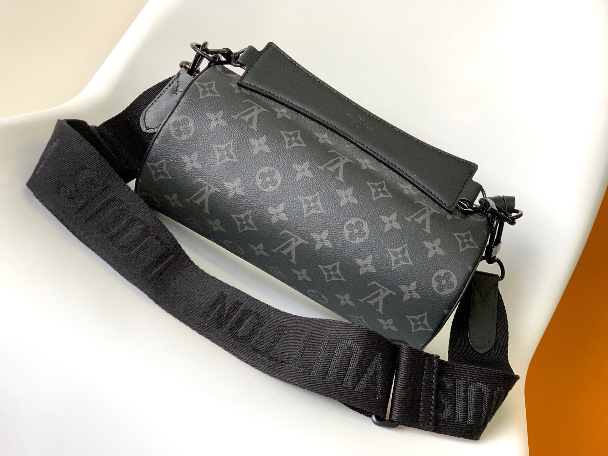 Louis Vuitton Monogram Eclipse Polochon Bag - Black Men's Crossbody
