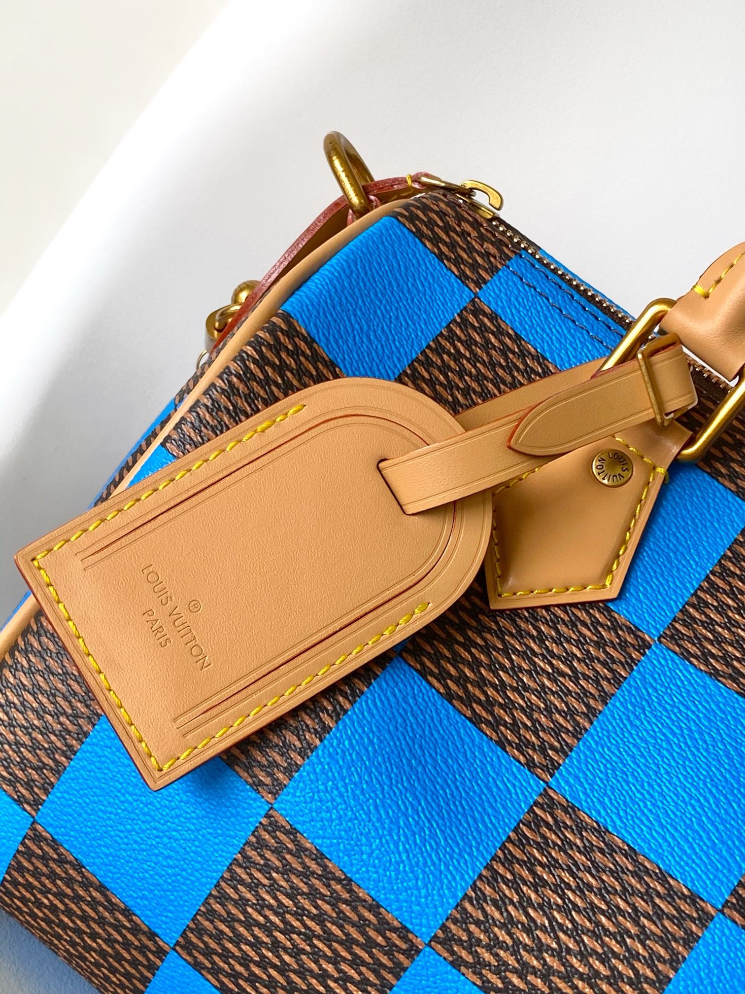 Louis Vuitton Damier Pop Speedy Bandoulière 25 Blue Handbag