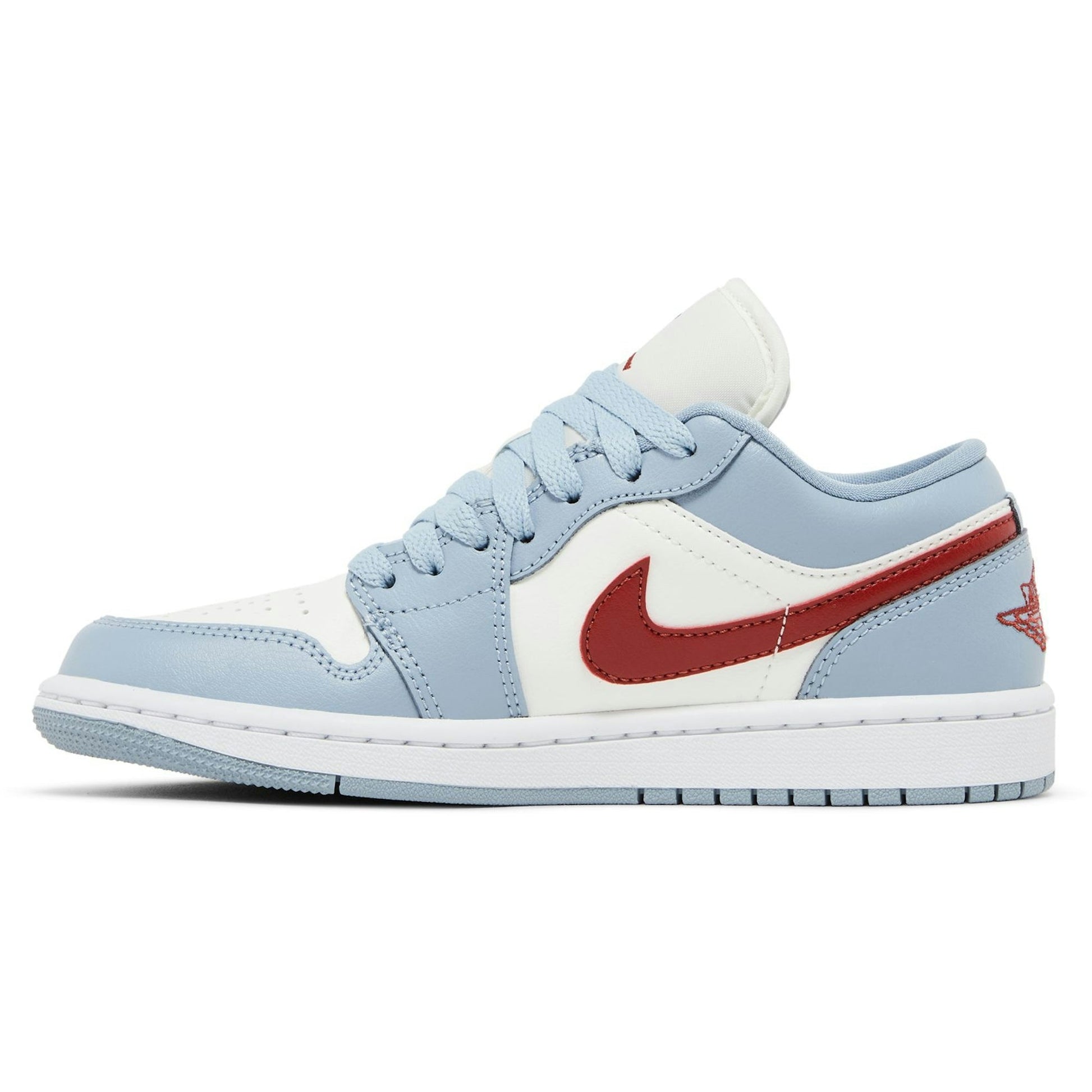 ( Women ) Air Jordan 1 Low Blue Whisper Dune Red DC0774-164