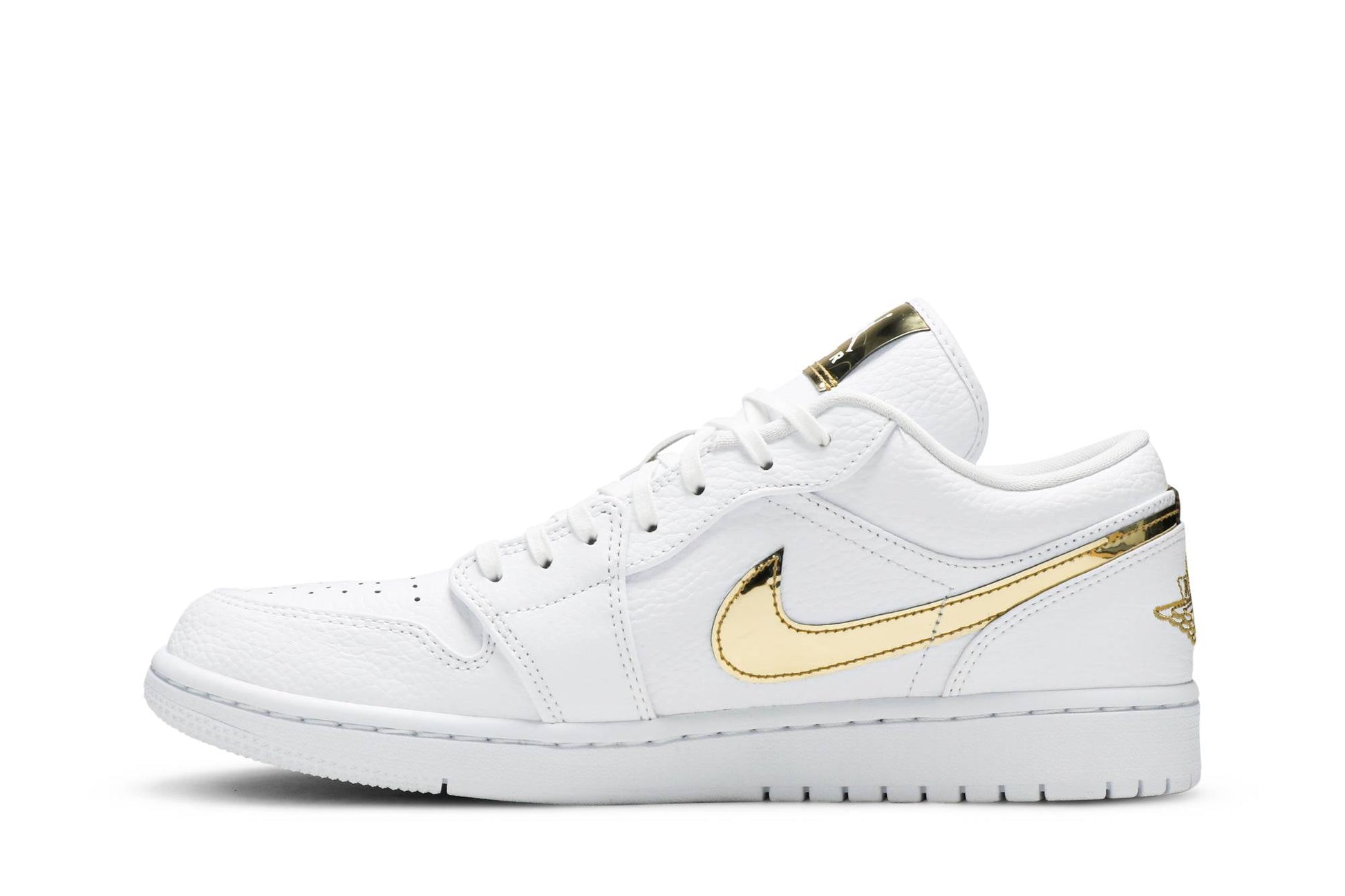 ( Women ) Air Jordan 1 Retro Low White Metallic Gold CZ4776-100
