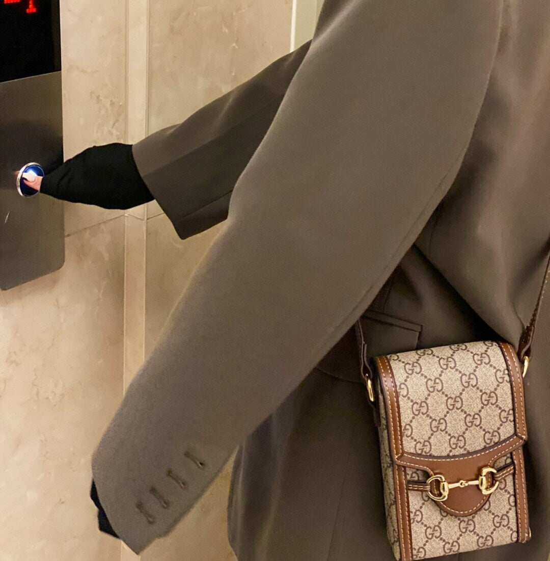 Vintage Monogram Mini Crossbody Bag with Horsebit Detail