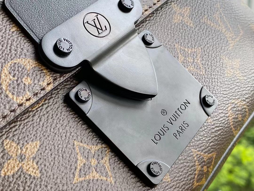 Louis Vuitton S-Lock Messenger Bag - Monogram Macassar Canvas - Men's Crossbody Bag
