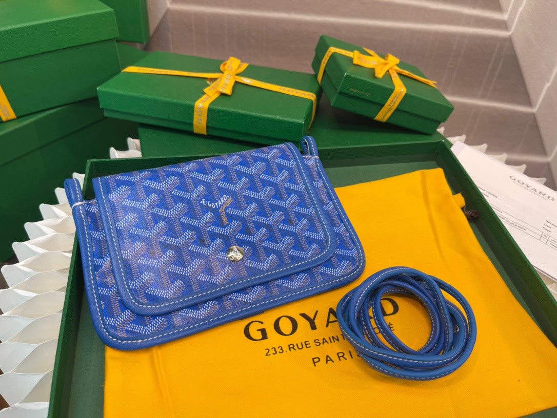 Gogy Classic Blue Chevron Pattern Crossbody Shoulder Bag