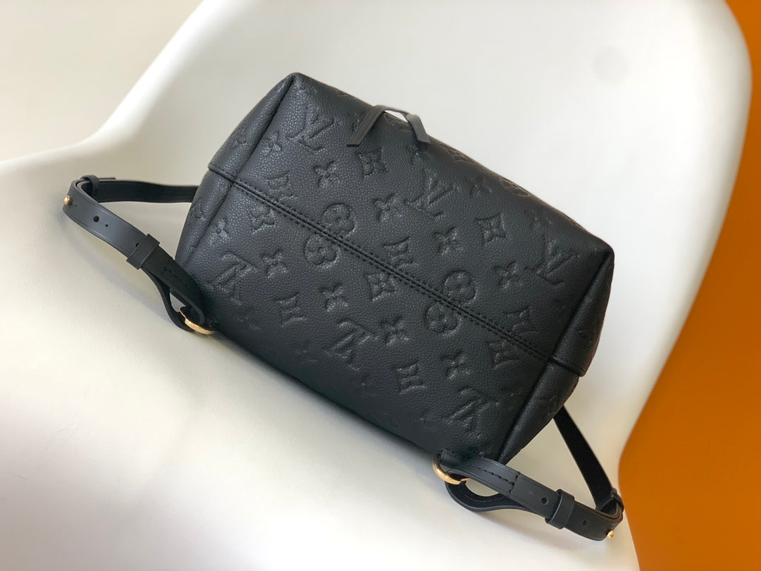 Louis Vuitton Montsouris Backpack - Black Monogram Empreinte Leather
