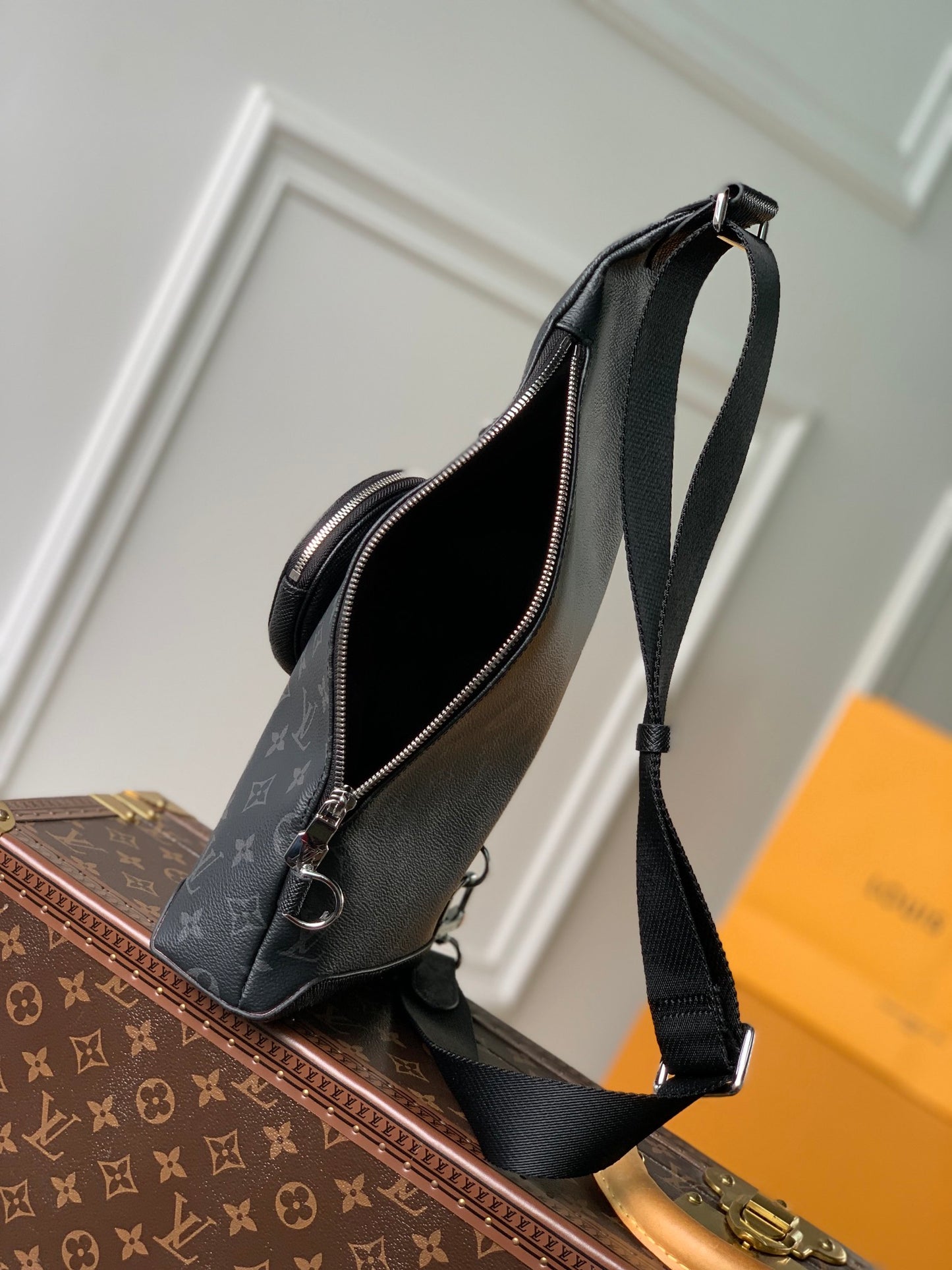 Louis Vuitton Duo Sling Bag - Monogram Eclipse Canvas - Men's Crossbody Bag