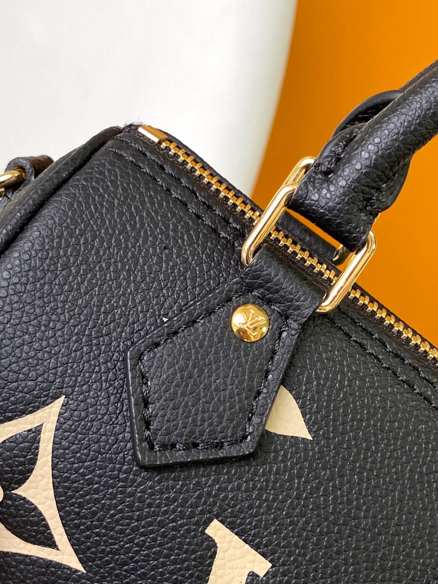 Louis Vuitton Nano Speedy Black Monogram Leather Top Handle Mini Bag