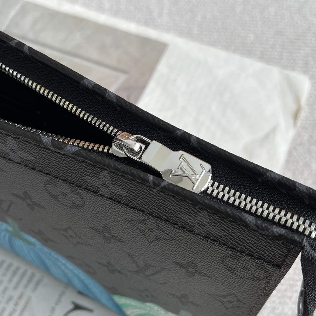 Louis Vuitton x Yayoi Kusama Monogram Eclipse Pumpkin Toiletry Pouch 26 Grey/Blue