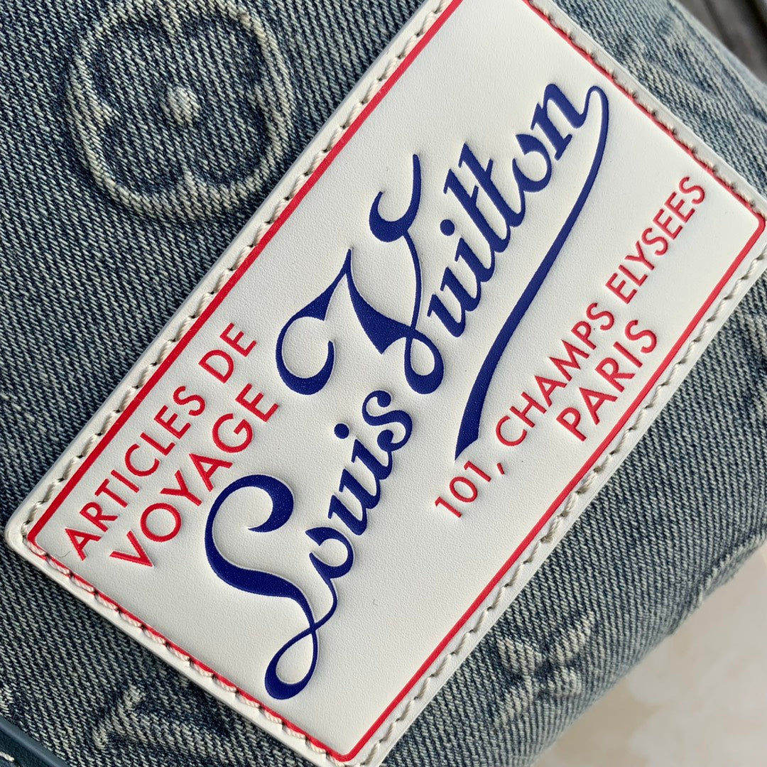 Louis Vuitton x Tyler, The Creator Monogram Craggy Slim Briefcase - Blue Denim