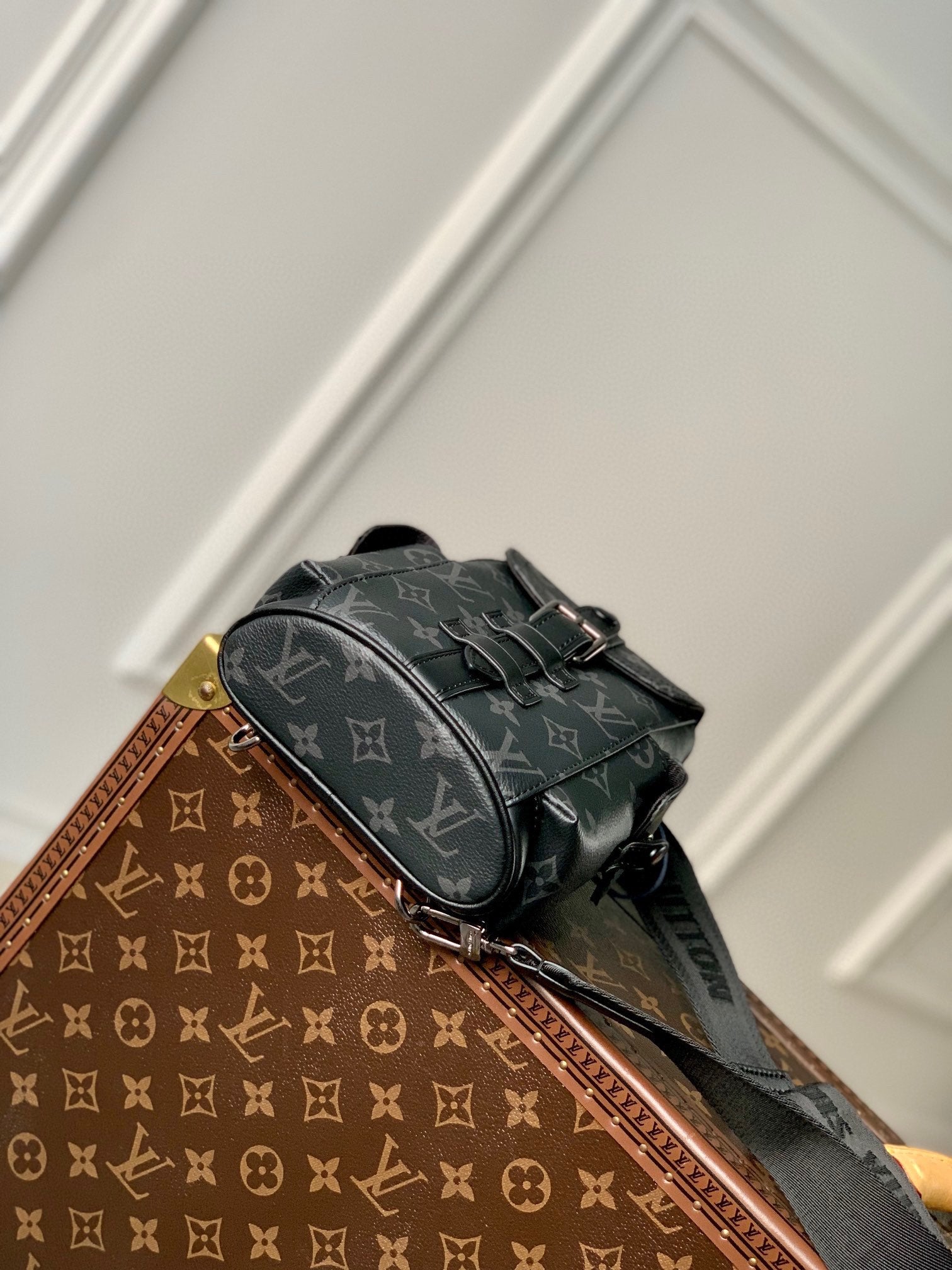 Louis Vuitton Christopher Wearable Wallet Monogram Eclipse Canvas